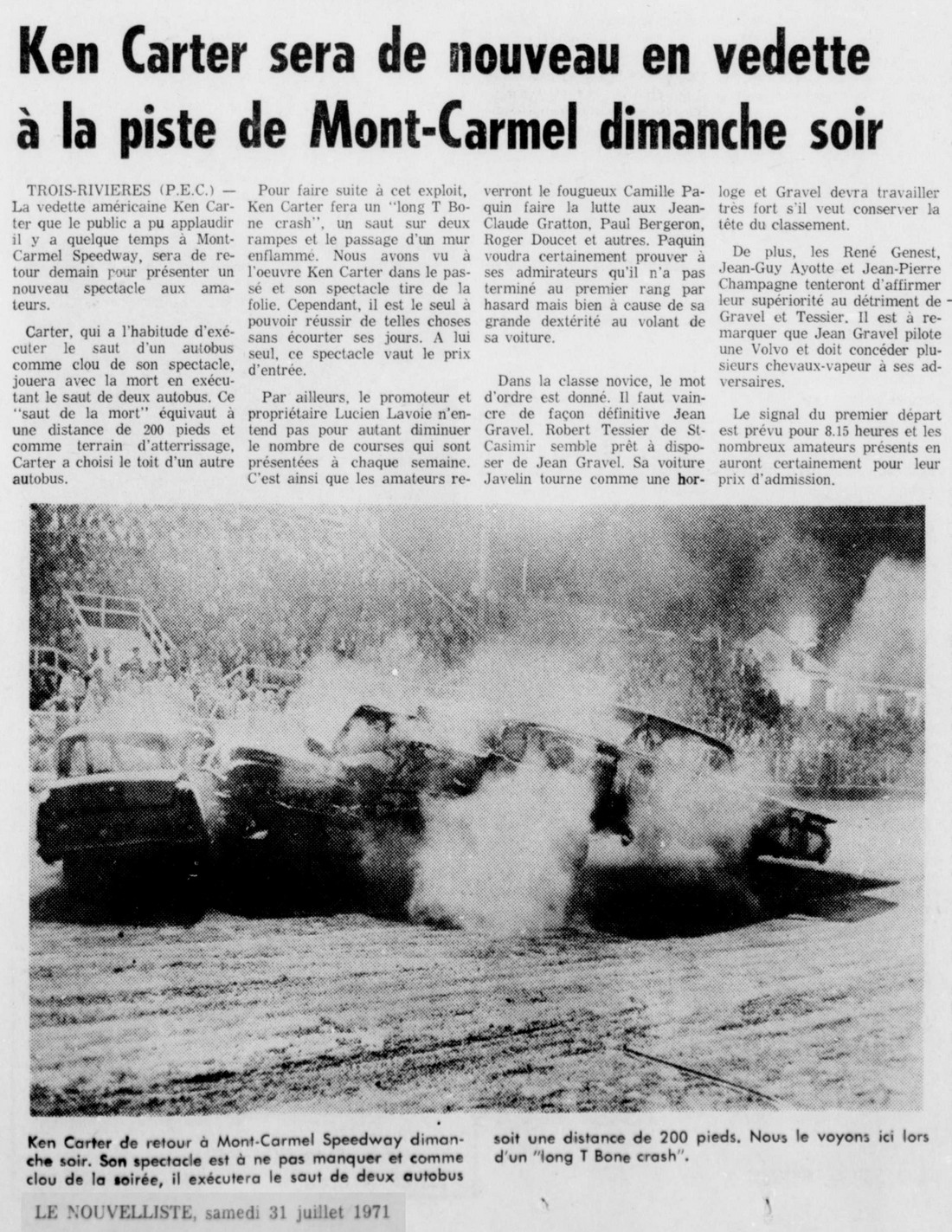 MontCarmel Speedway Saison 1971