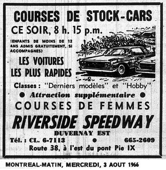 Riverside Speedway Saison 1966